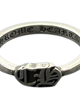 s925纯银克罗伈复古泡泡糖梵文LOGO戒指男女经典款气质指环潮牌