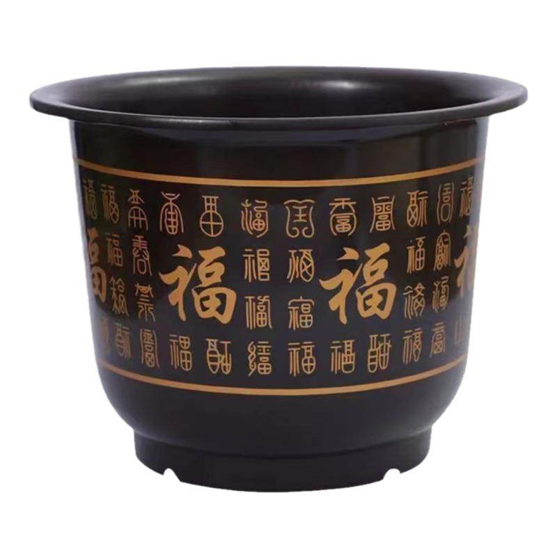 送托盘新款仿陶瓷花盆家用花盆