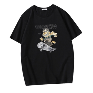 300斤胖子加肥加大码t恤男款T恤短袖纯棉夏季薄款宽松特大号12XL