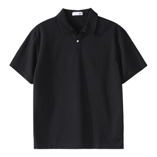 LUUD 高级轻奢针织Polo衫男士夏季韩版纯色正肩合身翻领短袖上衣