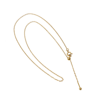 ZOXI穿平安扣针式项链素链无吊坠裸链光链子挂吊坠钛钢不掉色极细