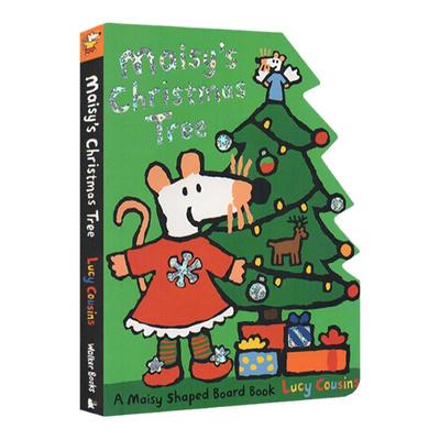 Maisy Christmas Tree 圣诞节 小鼠波波 英文原版绘本 造型纸板书 幼儿启蒙认知 Lucy Cousins
