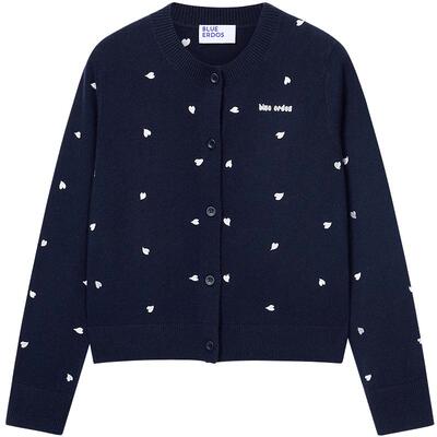 【明星同款】BLUE ERDOS26早春新心愿针织羊毛羊绒混纺针织开衫女