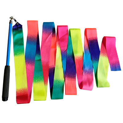 伸缩杆彩带6米广场舞蹈体操丝带