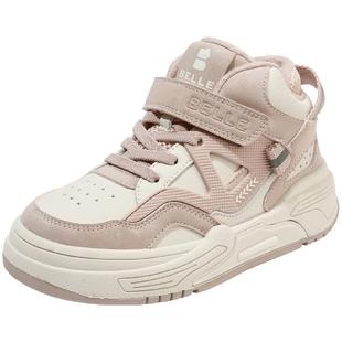 百丽童鞋儿童运动鞋棉鞋2025冬季新款加绒女大童高帮板鞋宝宝保暖