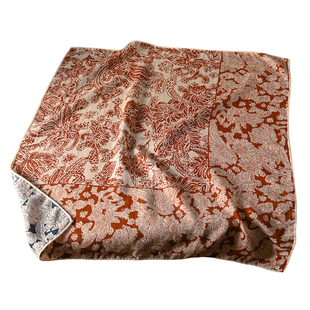 红色真丝羊毛丝巾女士2026新款秋冬高级感送妈妈围巾护颈高端薄款