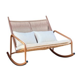 广迈家具户外摇椅沙发藤编花园庭院单人藤椅室外阳光房双人休闲椅