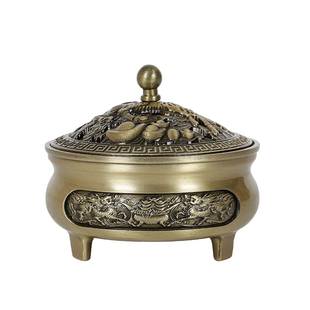 合金小号盘香炉家用室内仿古底座新款创意香道酒店民宿艾柱熏香炉