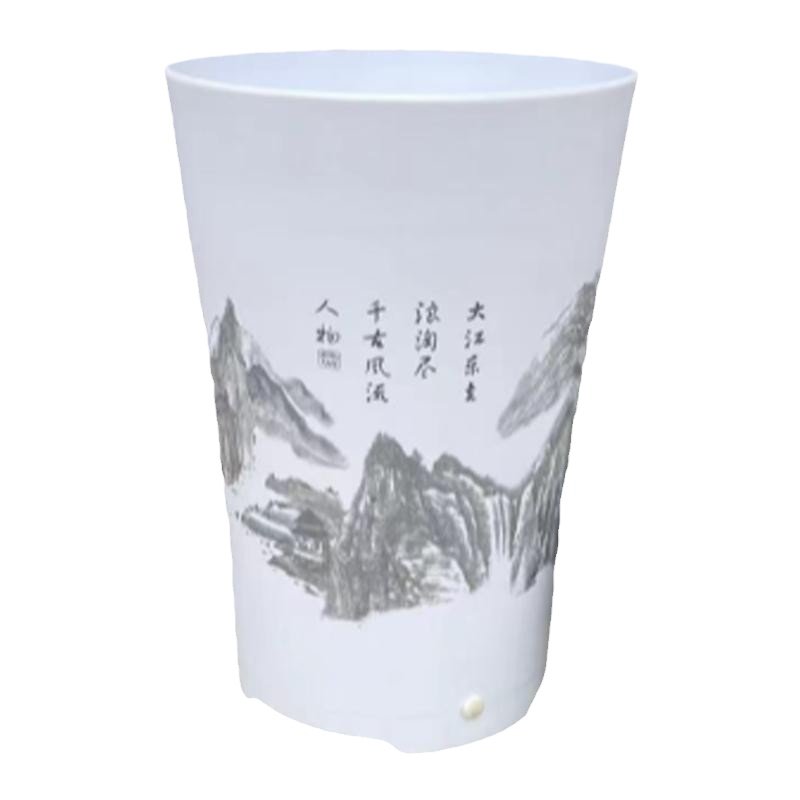 树脂高筒盆塑料大号仿陶瓷花盆