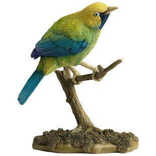 铜师傅 铜摆件《铜师傅百鸟集》之蓝翅叶鹎 家居饰品 桌面摆件
