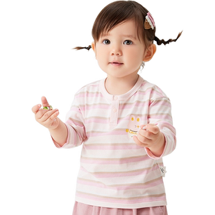 巴拉巴拉宝宝长袖t恤男童女童条纹打底衫春秋婴儿新款儿童冬季潮