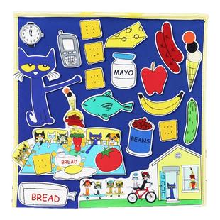 皮特猫绘本故事表演道具pete the cat幼儿园围裙剧英语教具早教