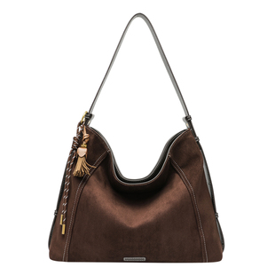 AcriDine麂皮hobo包女2025新款复古美拉德风大容量托特包秋冬百搭