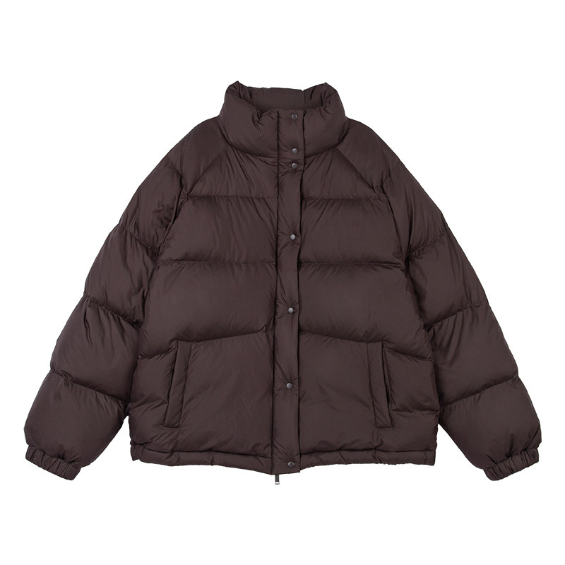 ROLAROLA25年新款羽绒服女短款加厚冬季高领轻盈面包服抽绳可调节