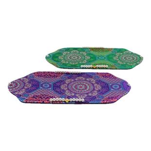 小款织锦云纹珍珠布艺双面防烫隔热泡茶席茶杯垫茶桌垫