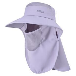 全方位防晒帽子女夏季护颈一体大帽檐户外渔夫帽带面罩遮阳太阳帽