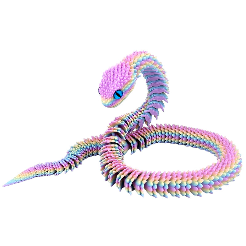 3D打印彩蛇活动关节新款儿童玩具