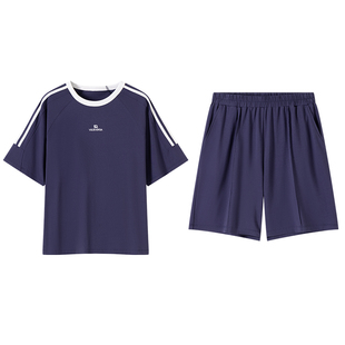 顶瓜瓜【丝质爽滑玉肌棉】睡衣女款夏季凉感薄运动侣家居服套装男