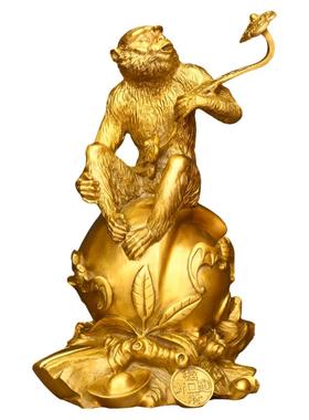 铜猴子摆件生肖猴如意猴店铺装饰