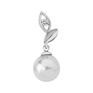 MAJORICA美娇丽佳星芽手作珍珠耳钉简约耳饰轻奢耳坠8mm手作珍珠