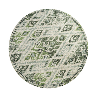 赛波斯进口羊毛圆形地毯原木中古风卧室床边毯衣帽间书房转椅毯