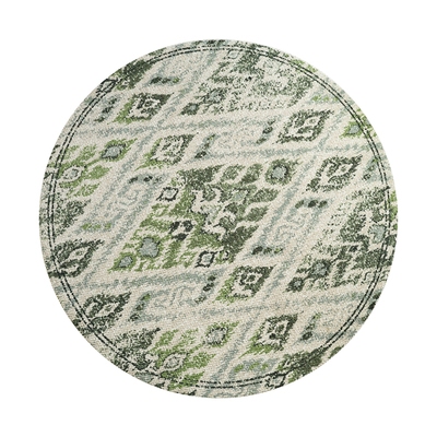 赛波斯进口羊毛圆形地毯床边毯