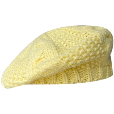 帽子女秋冬季日系毛线贝雷帽百搭