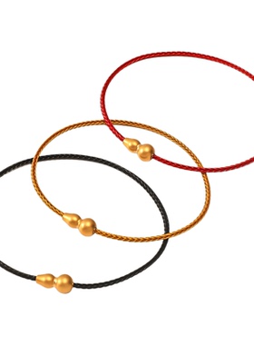 红绳葫芦扣本命年手链防水钢丝绳