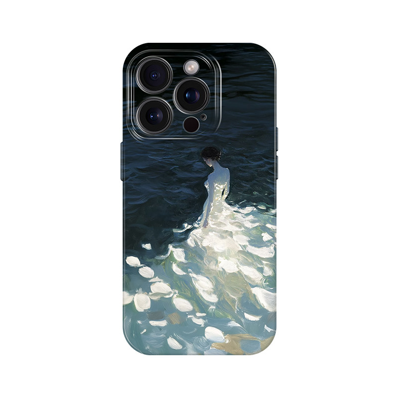 天鹅湖~适用iPhone16promax苹果12小米15华为pura70pro手机壳插画mate70油画opporeno13荣耀300vivoX90全包