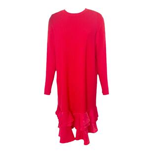 容子木ROSEMOO商场同款温暖圆领拼接长袖套头连衣裙RCL1LP131A