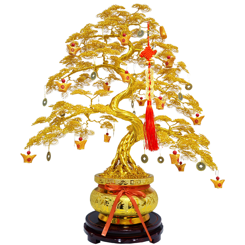 搖錢樹手工藝品發(fā)財(cái)樹招財(cái)擺件創(chuàng)意裝飾品客廳辦公室店鋪開業(yè)禮品