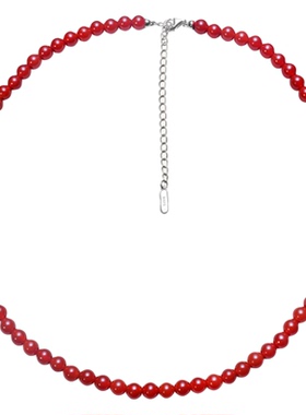 ARSIS红色珠链套装S925银项链