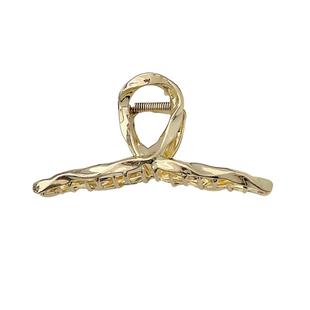 高级感银色金属发夹女后脑勺鲨鱼夹子超大号发卡子头饰发量多抓夹