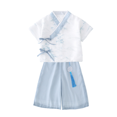 明制汉服男童古风套装夏季薄款帅