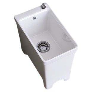 高脚窄长竖型拖布池小尺寸2025新款小户型家用阳台小号型洗拖把池