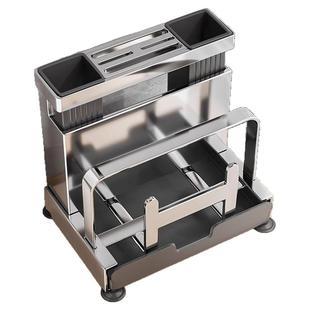 厨房刀架置物架多功能刀具筷子笼菜板一体壁挂式收纳架筷筒砧板架