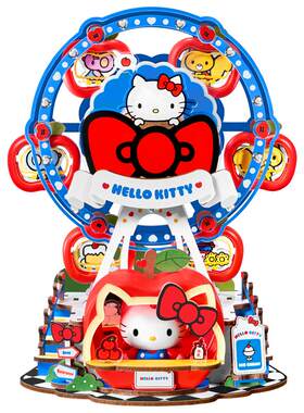 rolife若来凯蒂猫八音盒diy手工音乐盒三丽鸥家族儿童生日礼物