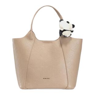 奥康女包2026新款简约手提包大容量通勤软皮菜篮子包包女斜挎包