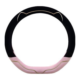 适用比亚迪元plus毛绒方向盘套汽车保护套把套女士冬季保暖高级感