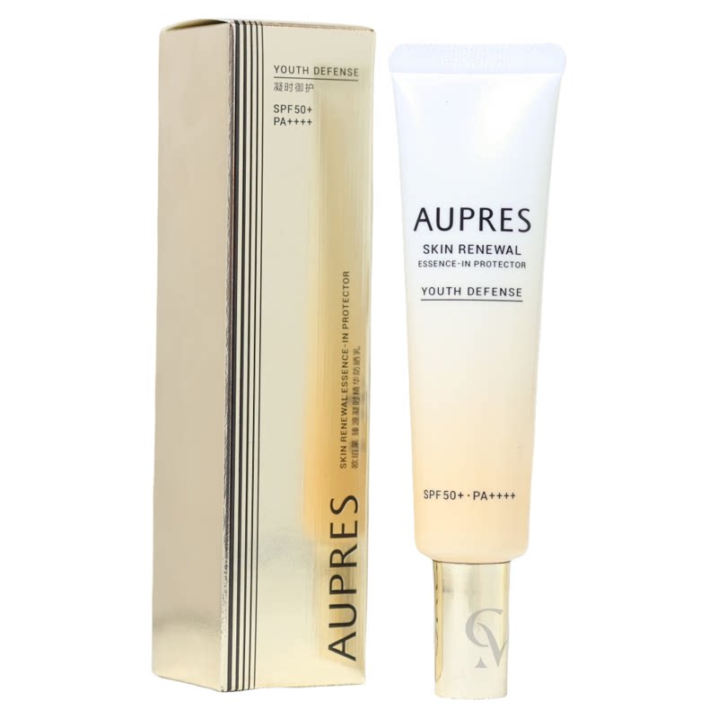 AUPRES欧珀莱臻源凝时精华防晒乳SPF50+PA+++保湿30ml青春防御