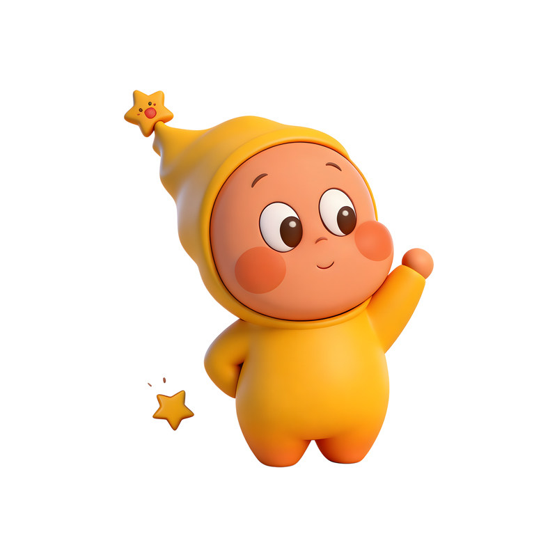 格彩装饰星星人创意风静电贴画