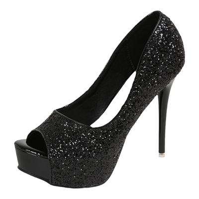 夜店细跟防水台鱼嘴鞋女新款性感