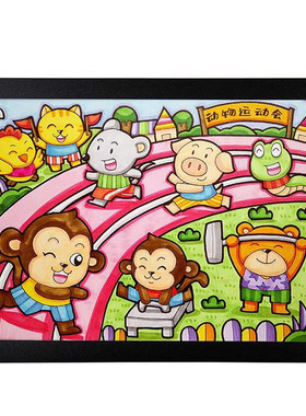 磁性儿童画框装裱展示框免打孔