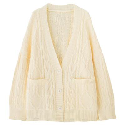 V领开衫毛衣外套女赠送运费险