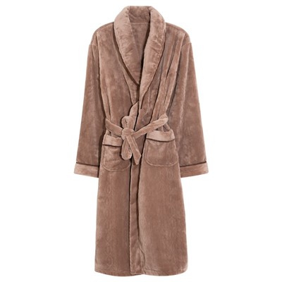 猫人男士睡袍冬季保暖法兰绒