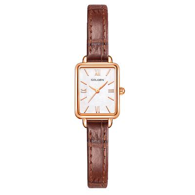 古尊小方表简约复古女士小众手表