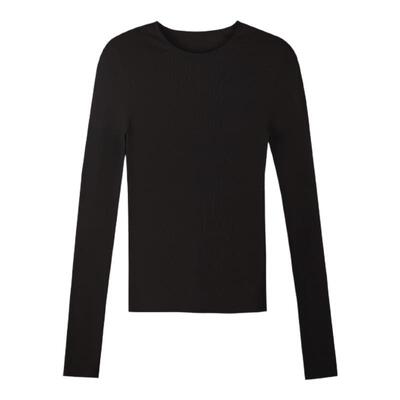 【明星同款】龙脸DRAGONFACE柔肤针织羊毛双边领上衣100%绵羊毛衫