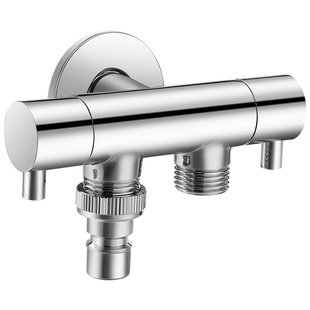 埃美柯amico 三角阀全铜四分冷热水三通角阀分水一进二出双控阀门