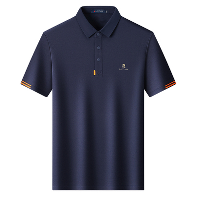 [100%珠地丝光棉/7A抗菌]梦特娇夏季男短袖T恤翻领polo衫男上衣Z