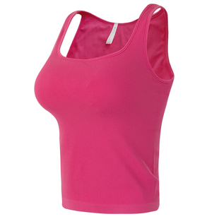 岚纹宽肩带瑜伽背心女一体式健身文胸收腹显瘦跑步运动内衣外穿夏